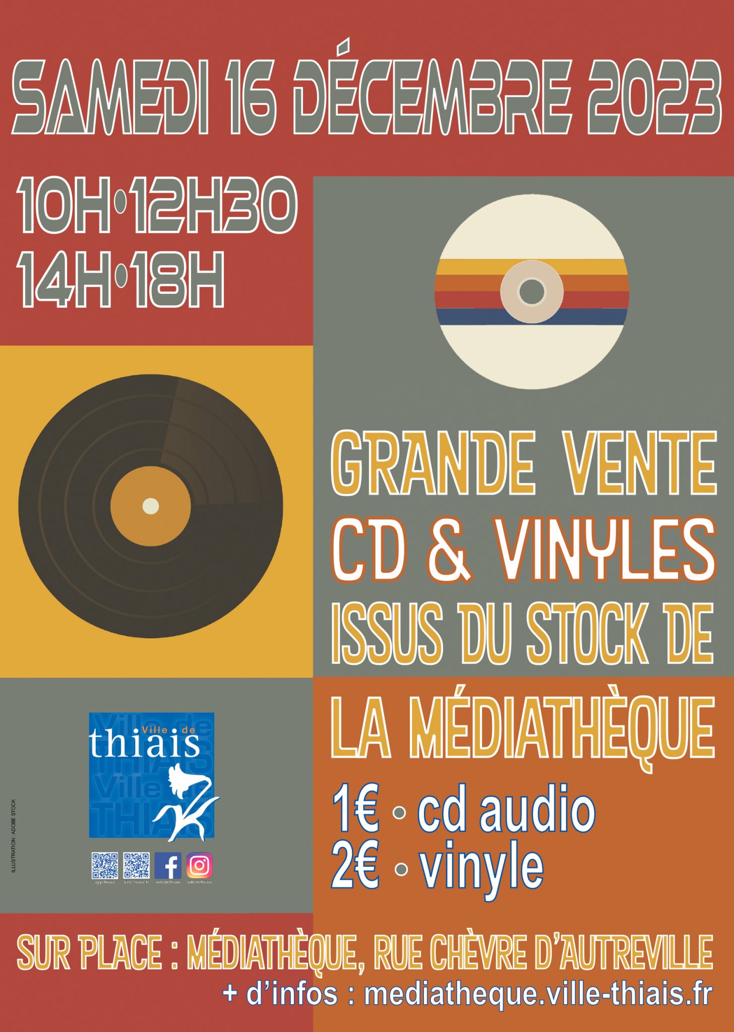 Vente de cd et vinyles Ville de Thiais